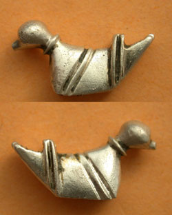 Enigmatic Danubian Celt Silver Duck ca. 1st Cent AD SOLD!